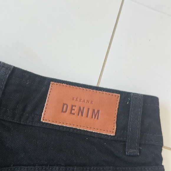 Sezane le Crop Black denim Jeans size 34  US 2 XS - Picture 5 of 9
